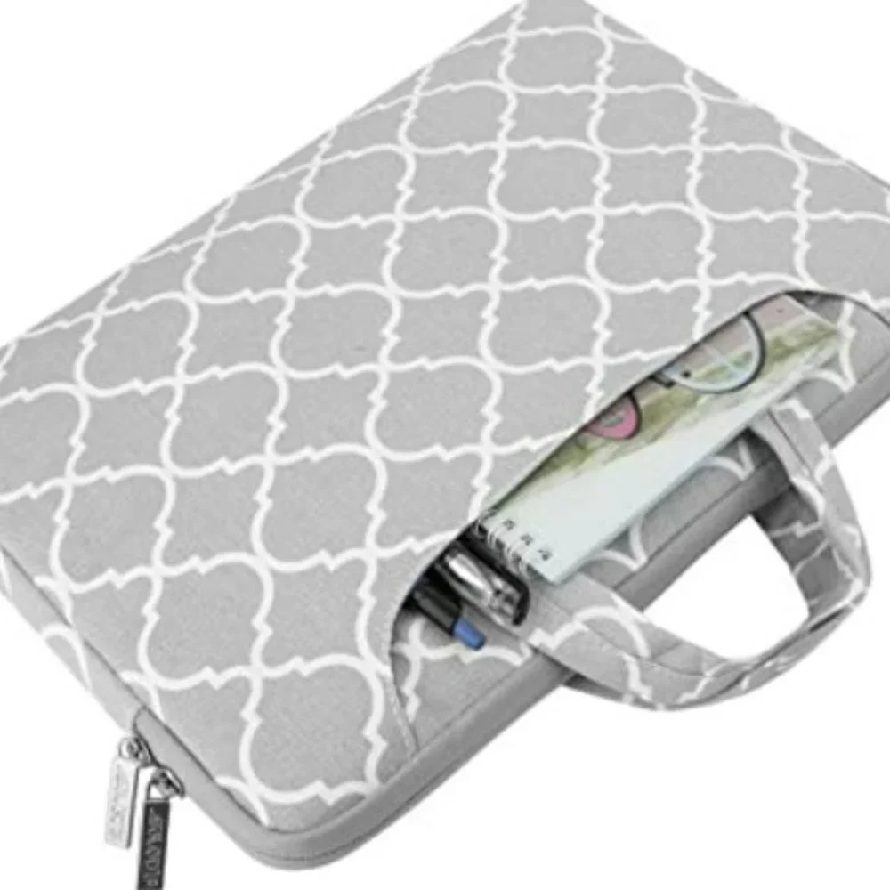 Laptop Shoulder Bag Gray Chevron 16x12 NWT
